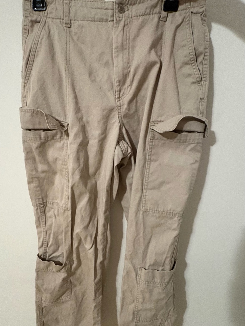 H&M Beige Cargo Pants with Utility Pockets